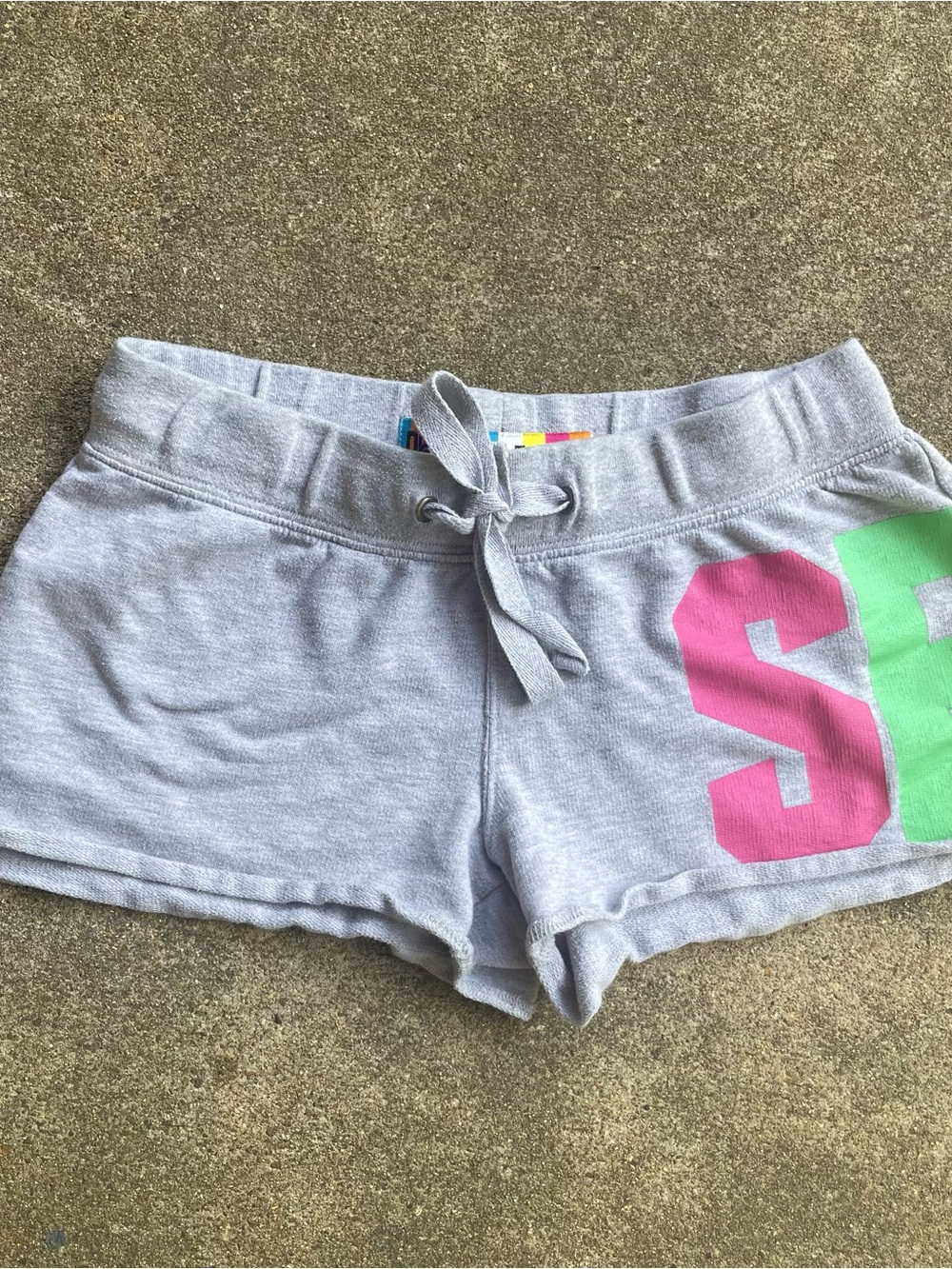 Trashy Y2K Bimbocore Derek Heart SEXY Gray Micromini Shorts Women's Small
